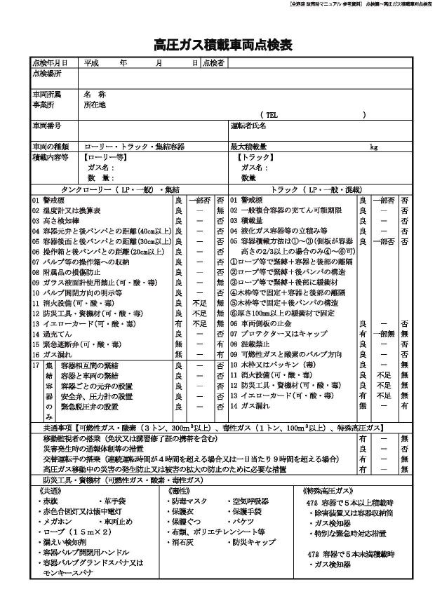 点検 マニュアル チェック シート 点検 マニュアル チェック シート